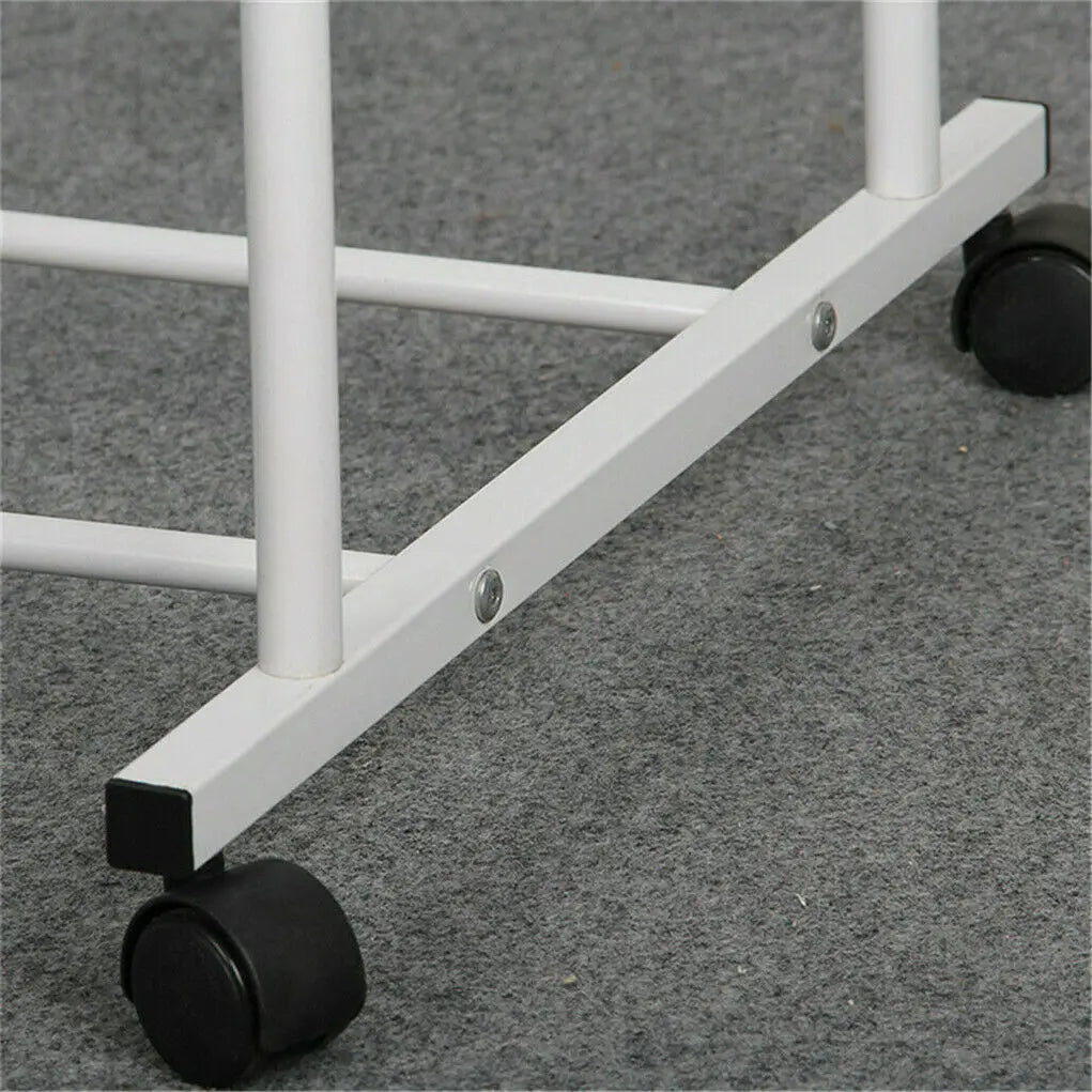 Double Rail Rolling Large Clothes Rack