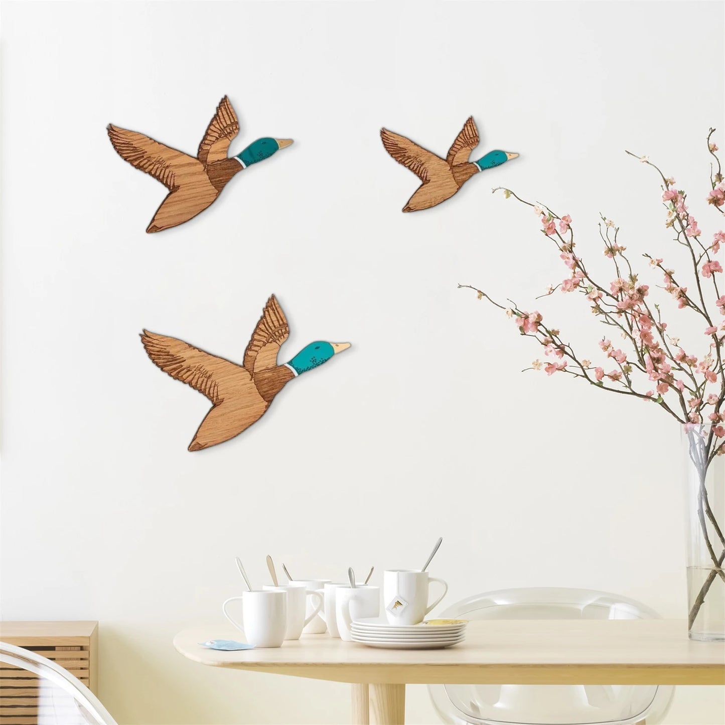 3 PCS Duck Decorative Wall Ornaments