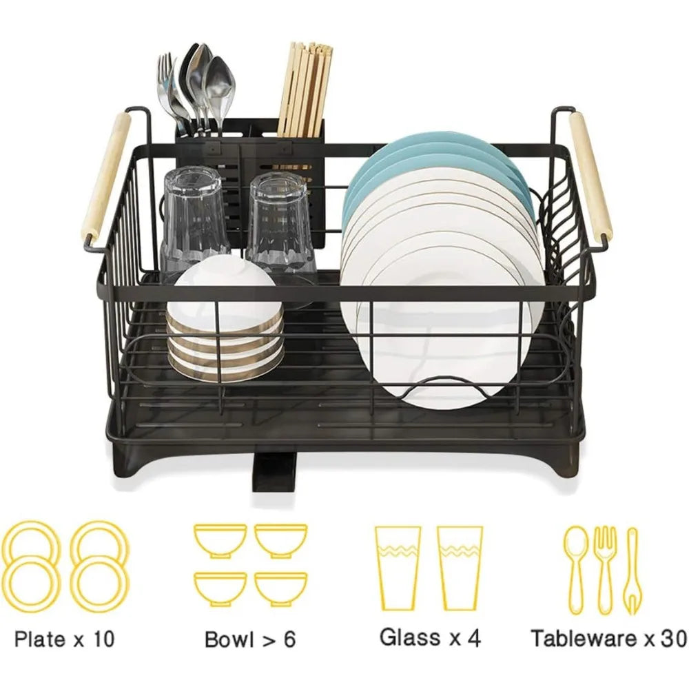 Dish Drying Rack with Drip Tray