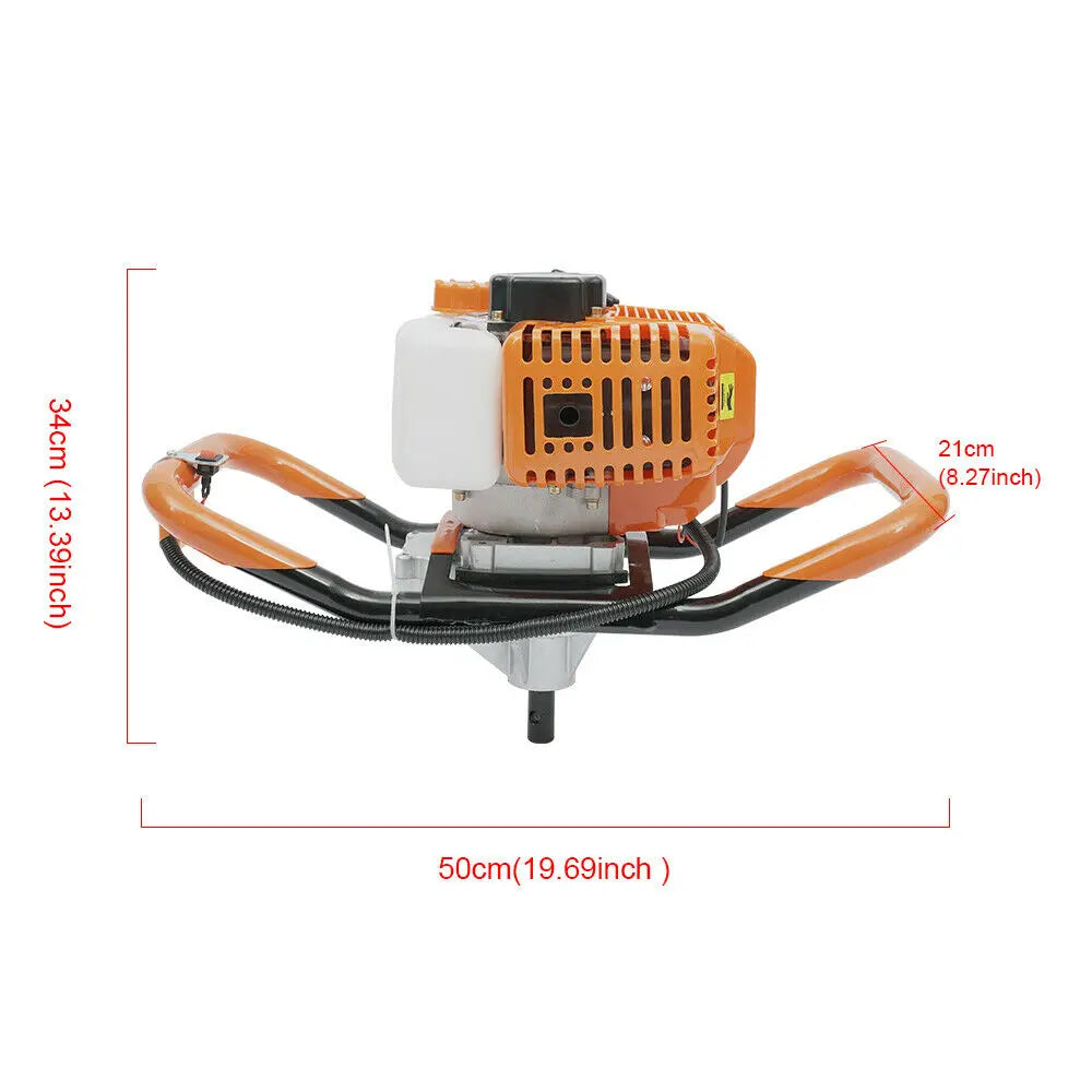 52CC  Gas Powered Post Hole Digger with 4" 6" 8" Bits