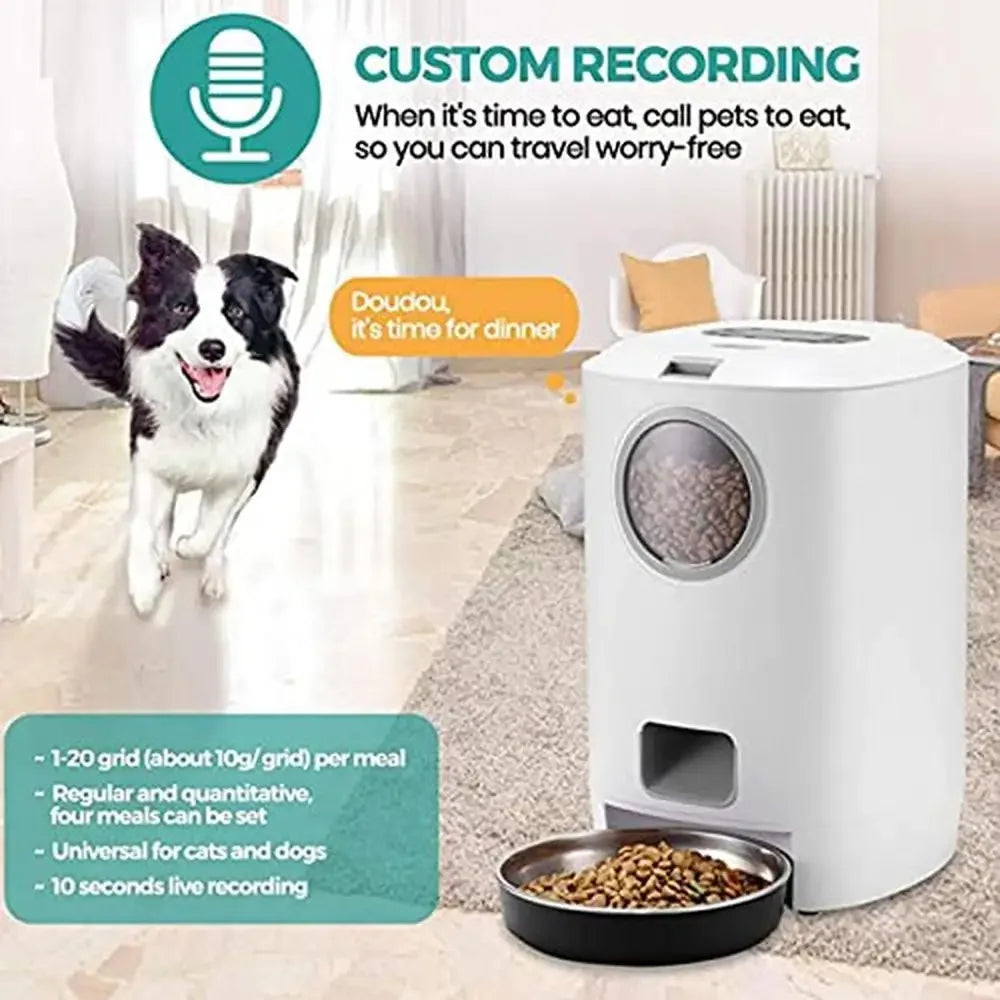 Automatic Cat Dog Feeder 4.5L Programmable