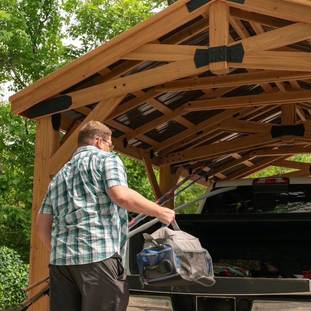 All Cedar Wooden Carport Norwood style,20 ft. x 12 ft