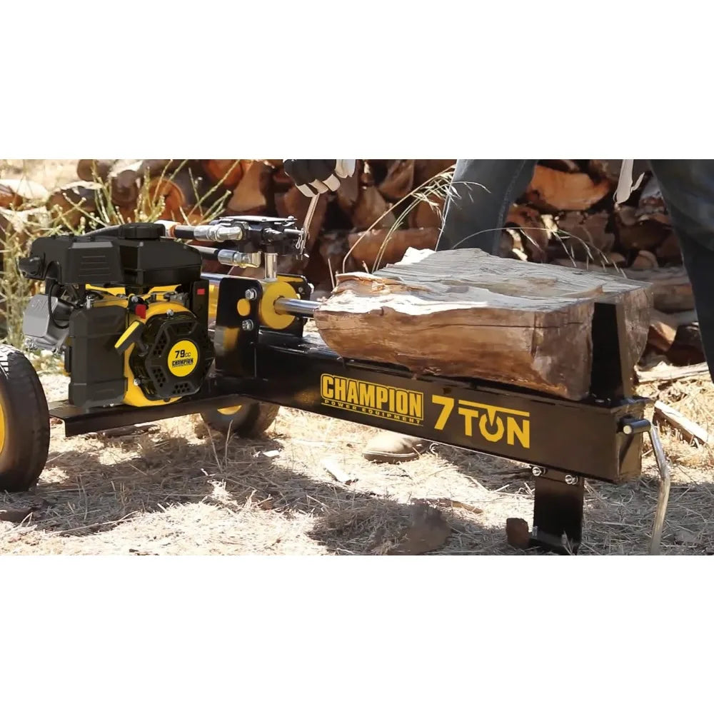 Compact Horizontal Gas Log Splitter with Auto Return, Black