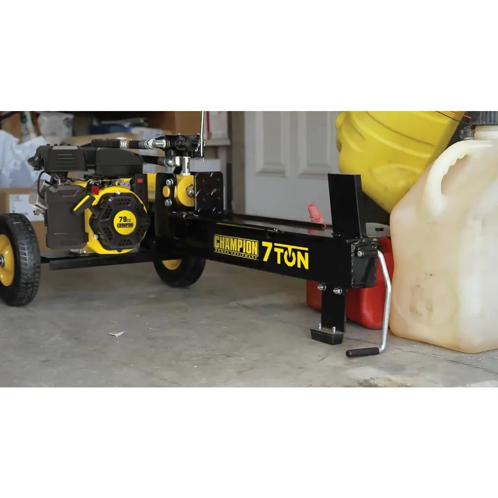 Compact Horizontal Gas Log Splitter with Auto Return, Black