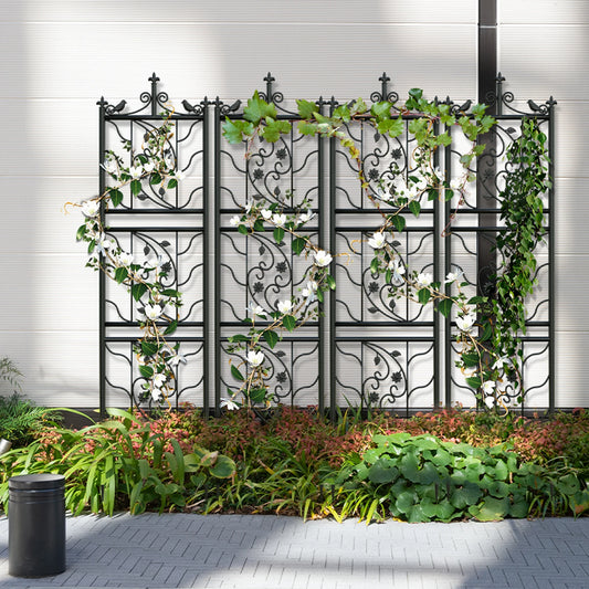 71 inch Garden Trellis Decorative Black Lattice Panel