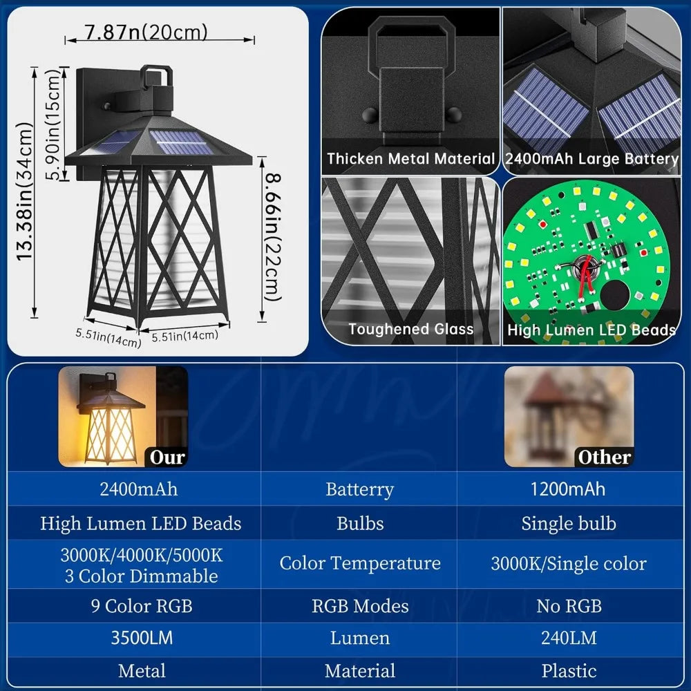 Outdoor  Solar Sconce Lights