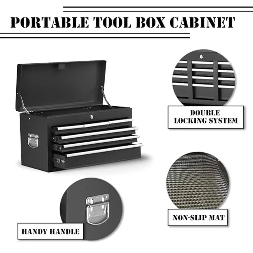 8-Drawer Metal Rolling Tool Box with Wheels Detachable Cabinet