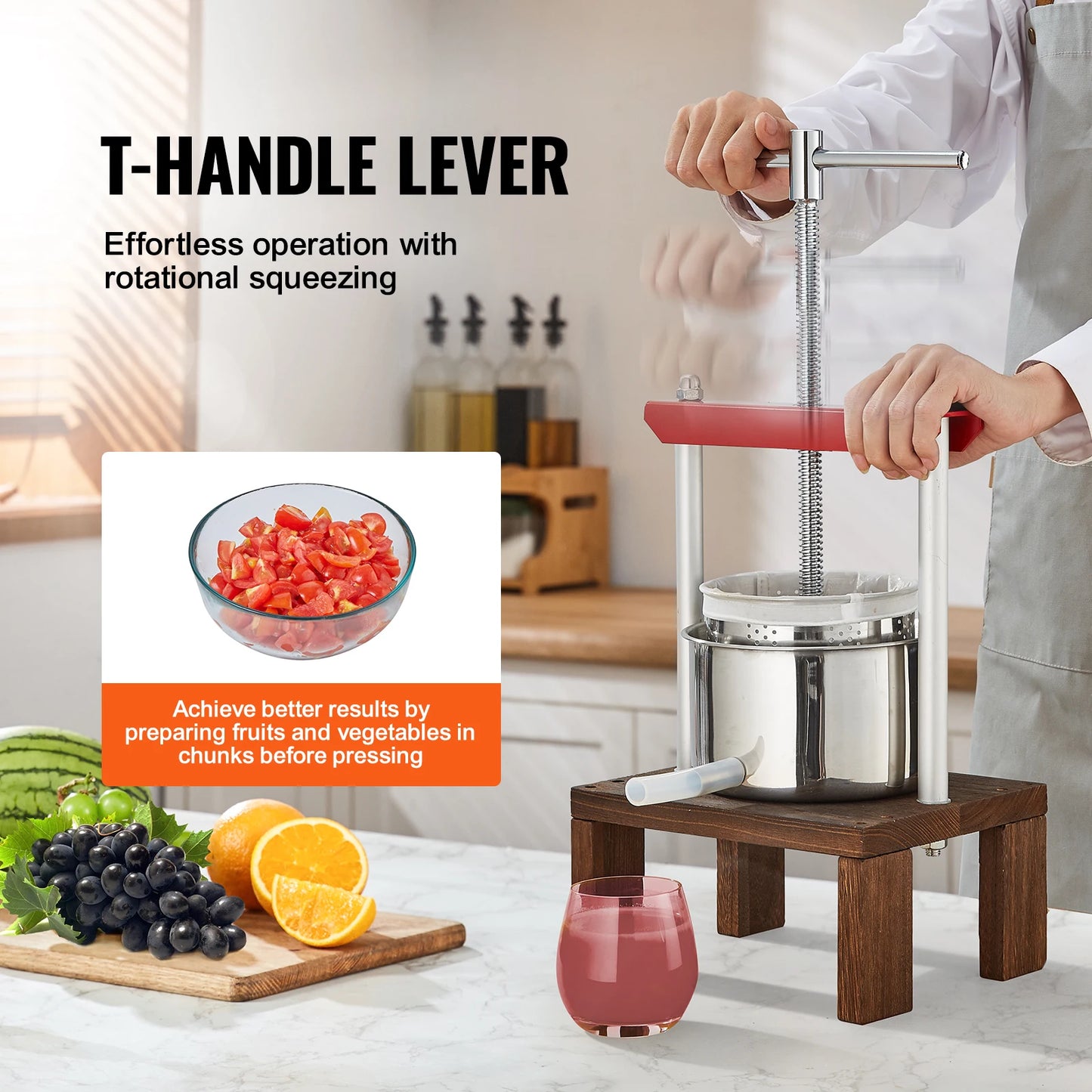 2L  Stainless Steel Household Manual Squeezer Fruit