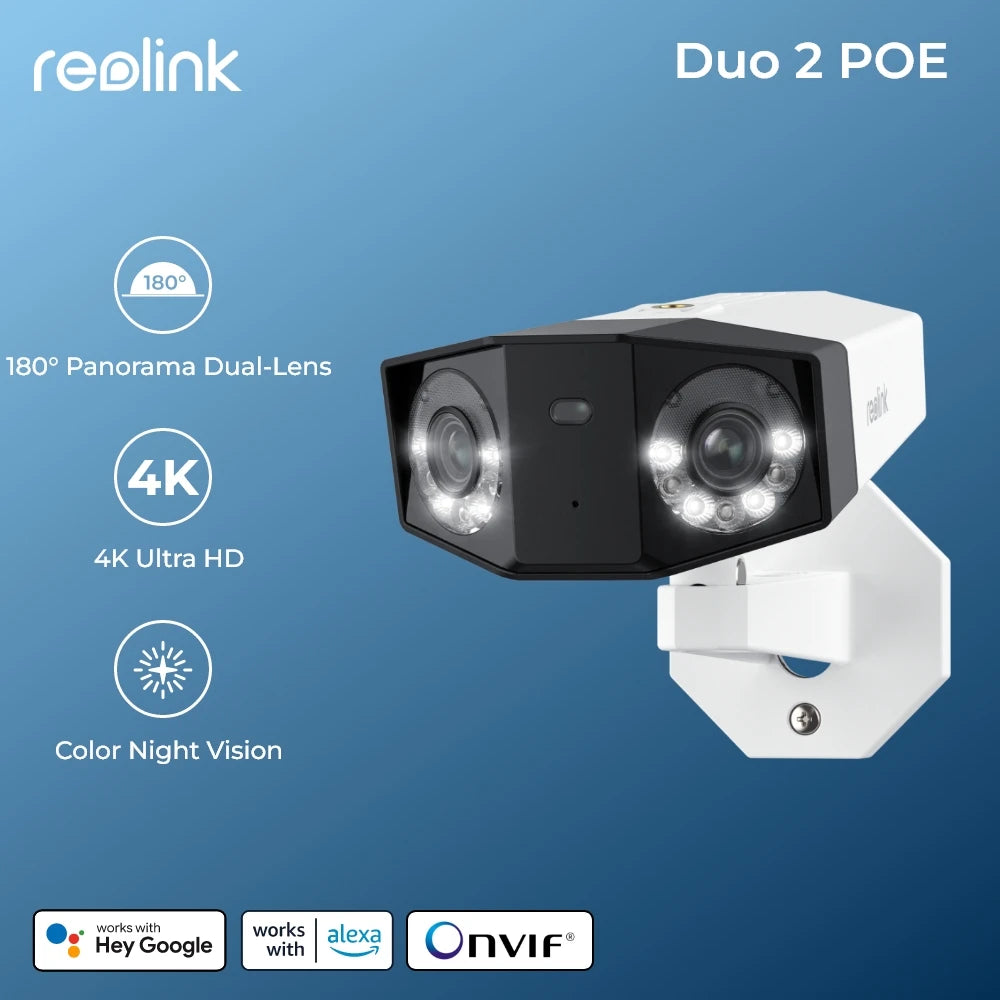 Outdoor Dual Lens 4K PoE Security Camera