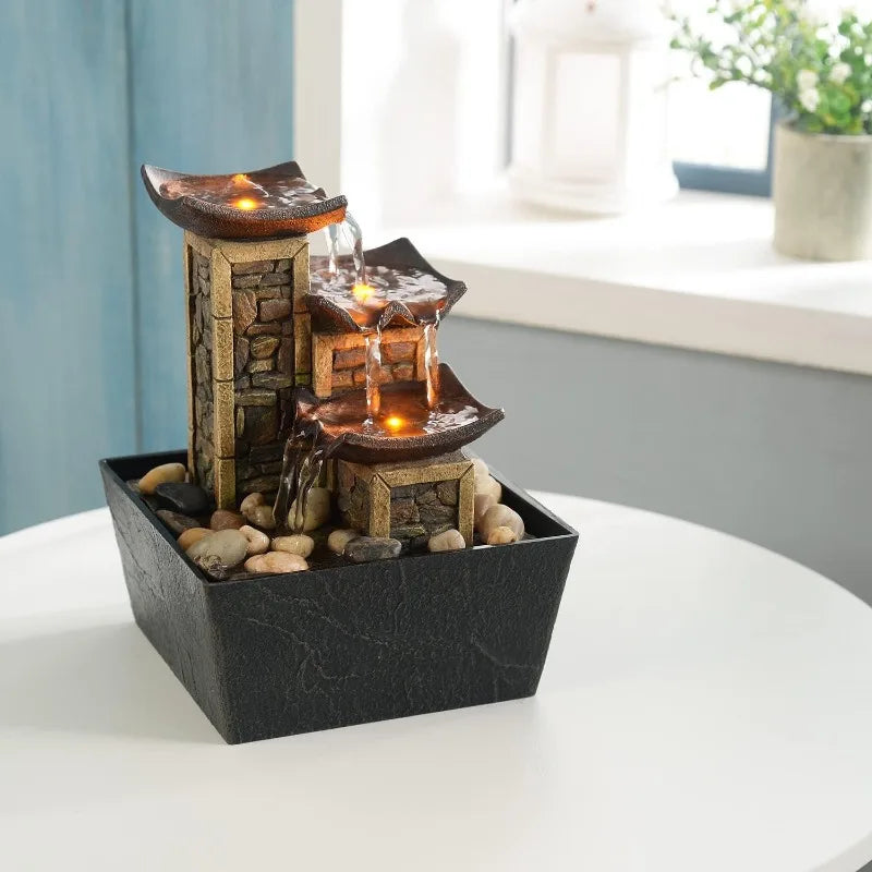 Indoor 3-Tier Relaxation Tabletop Fountain