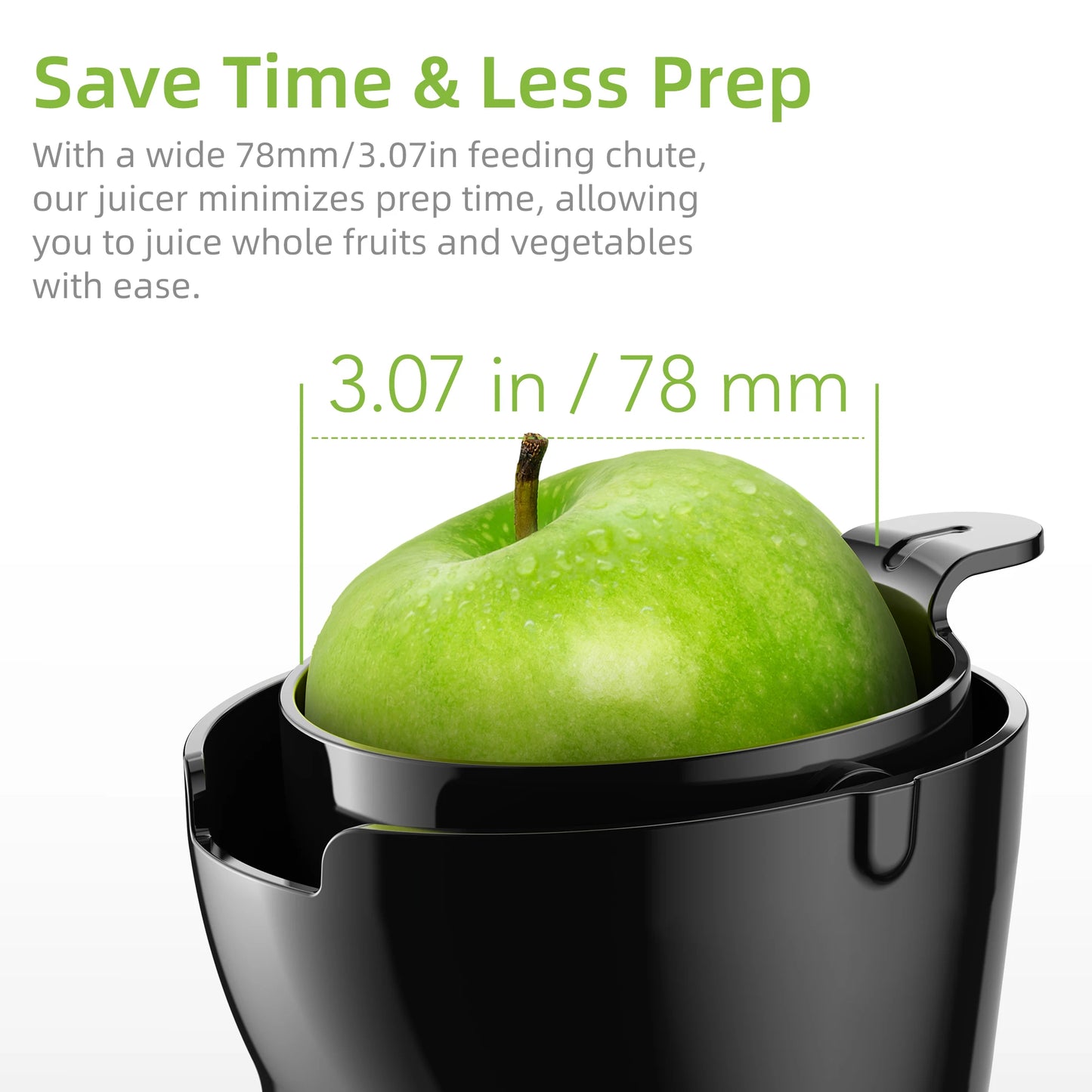 Cold Press Juicer with 78mm Feed Chute