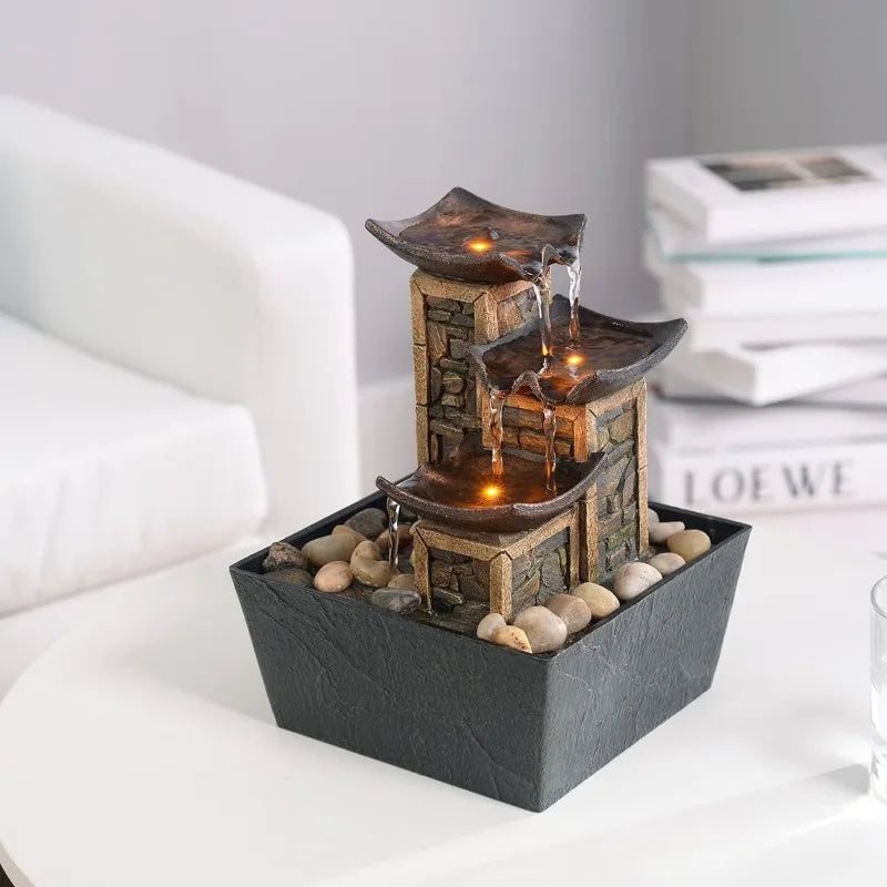 Indoor 3-Tier Relaxation Tabletop Fountain