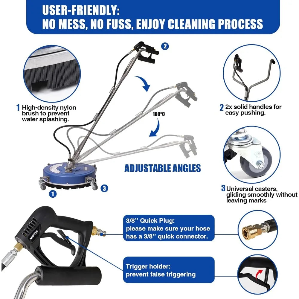 4500PSI Power Pressure Washer Surface Cleaner 20''