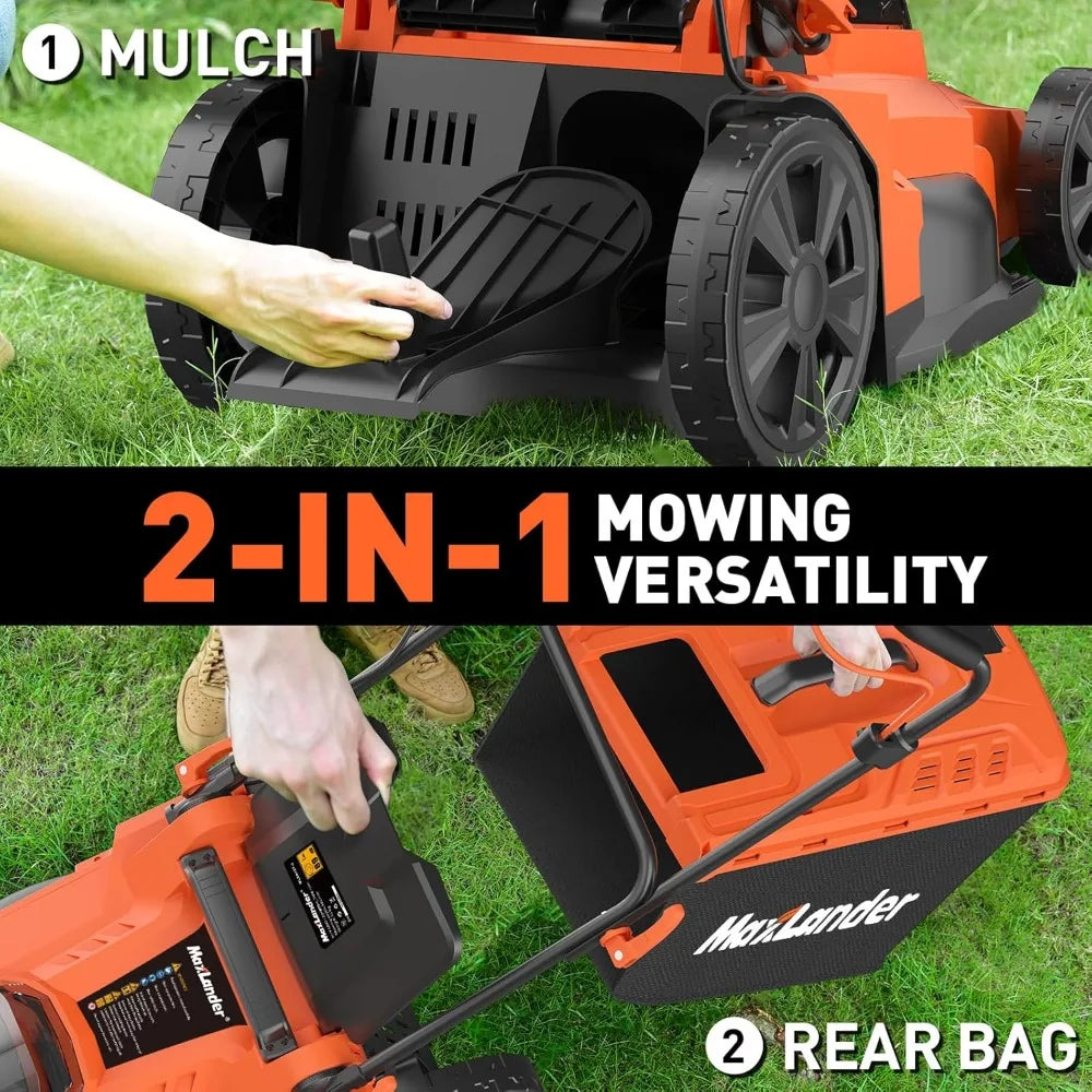 40V 2-in-1 Battery Powered Lawn Mower With Brushless Motor