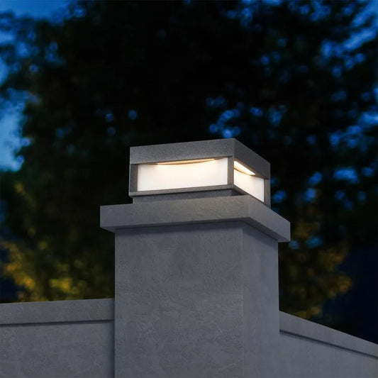 Modern Outdoor LED Fence Deck Column Cap