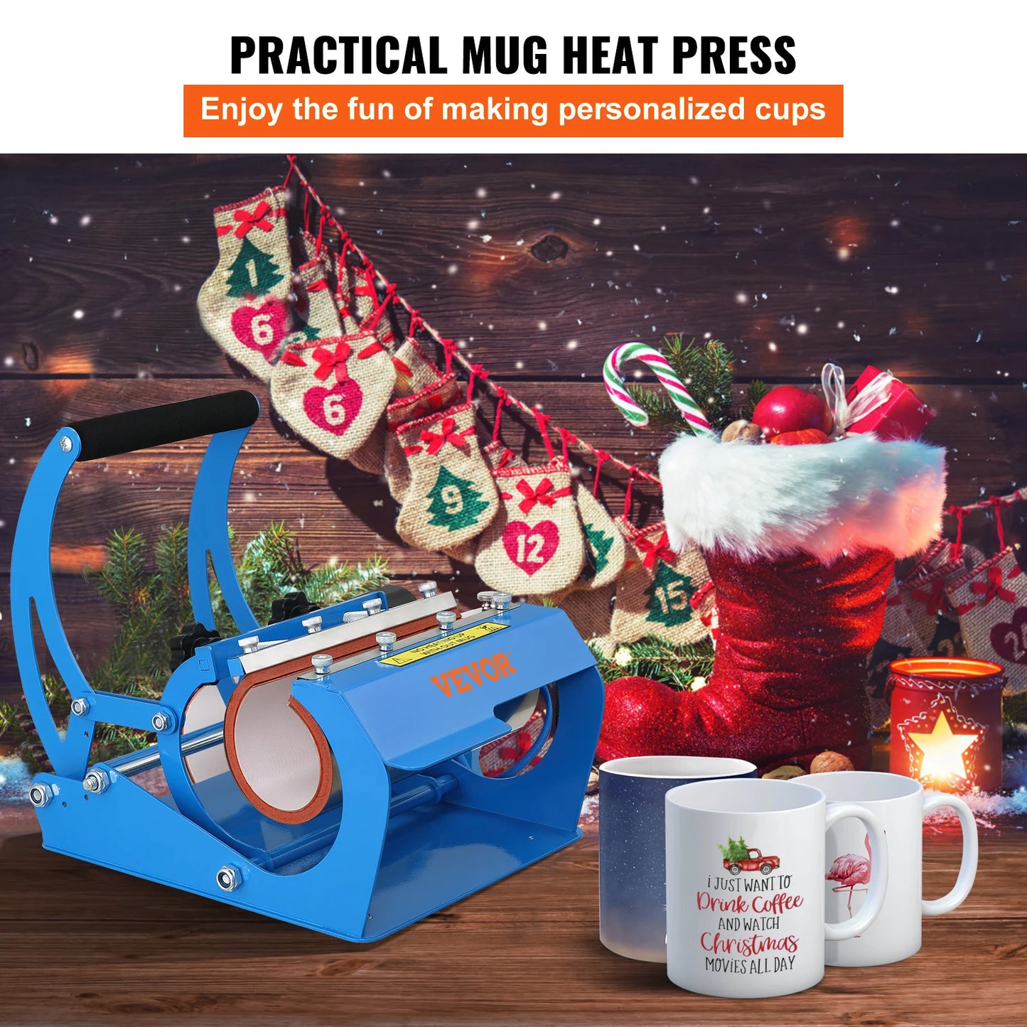 Mug Heat Press 11oz/11.5cm and 20oz/22cm Two Platens LCD Cup Press