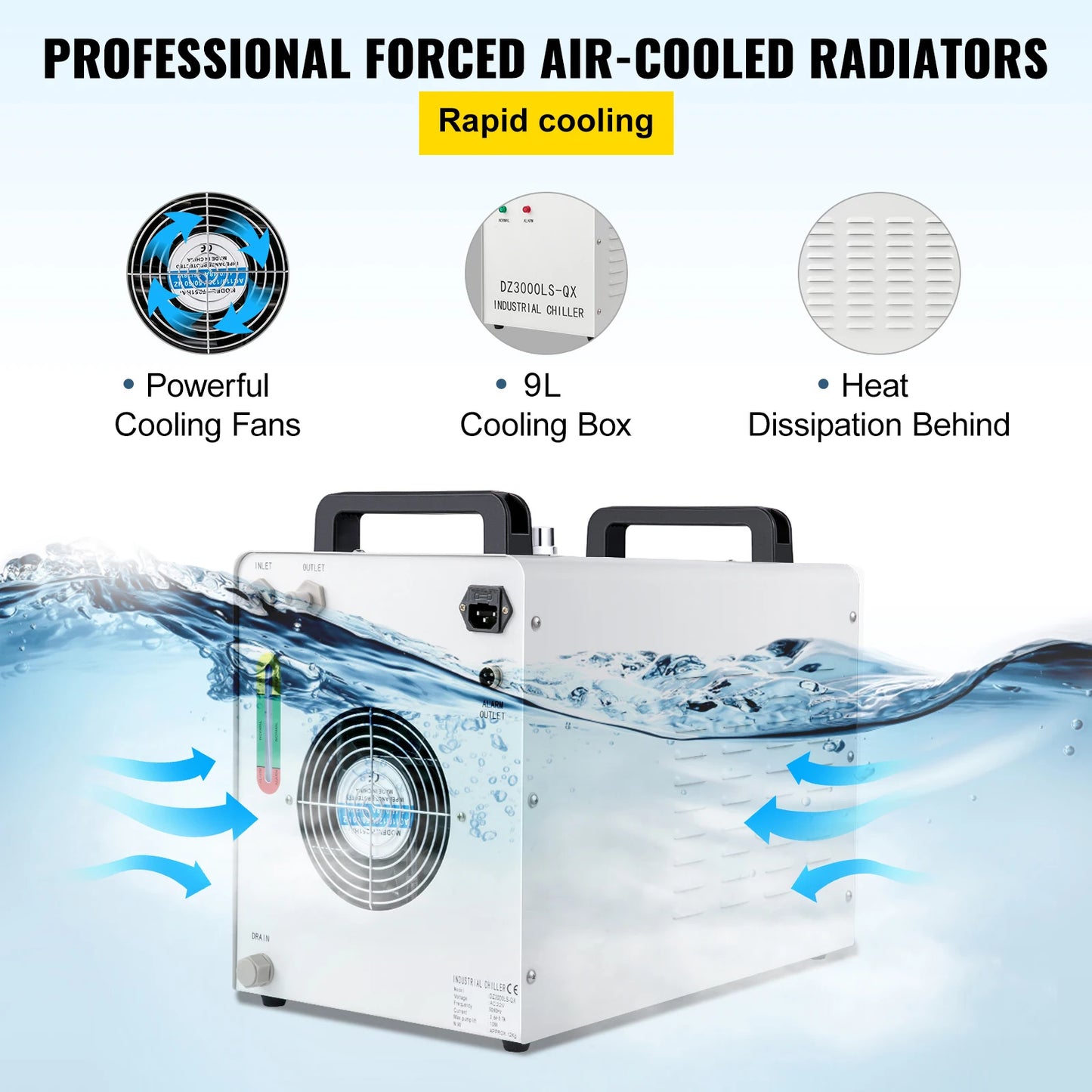 CW-3000 Laser Engraving Machine Chiller Thermolysis Industrial Water Cooler