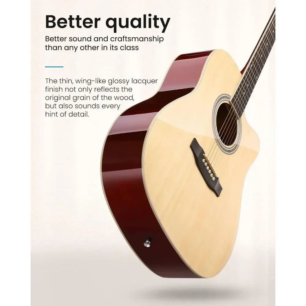 Full Size Acoustic Guitar for Beginner Adult or Teen