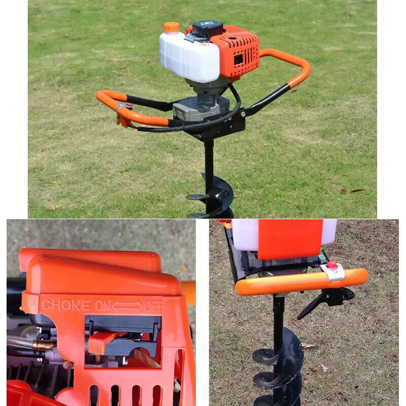 52CC  Gas Powered Post Hole Digger with 4" 6" 8" Bits