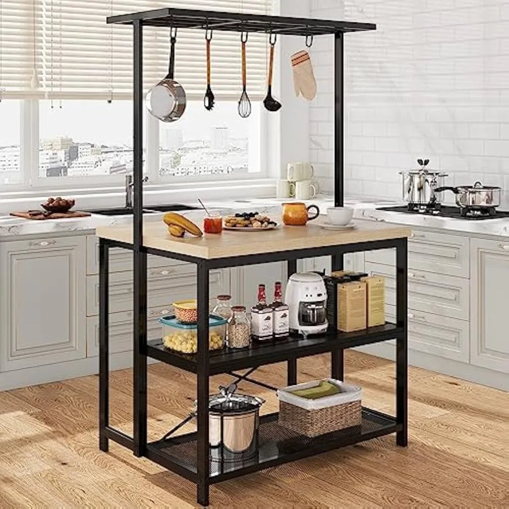 42'' Large Kitchen Island Bakers Rack