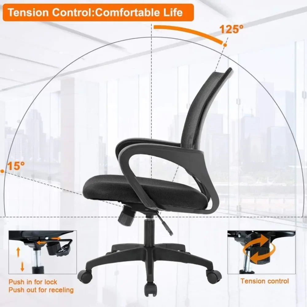 Ergonomic Desk Chair With Mesh and Lumbar Support