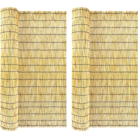 2 Pack Natural Reed Fencing Rolls,4FT X 16.4FT