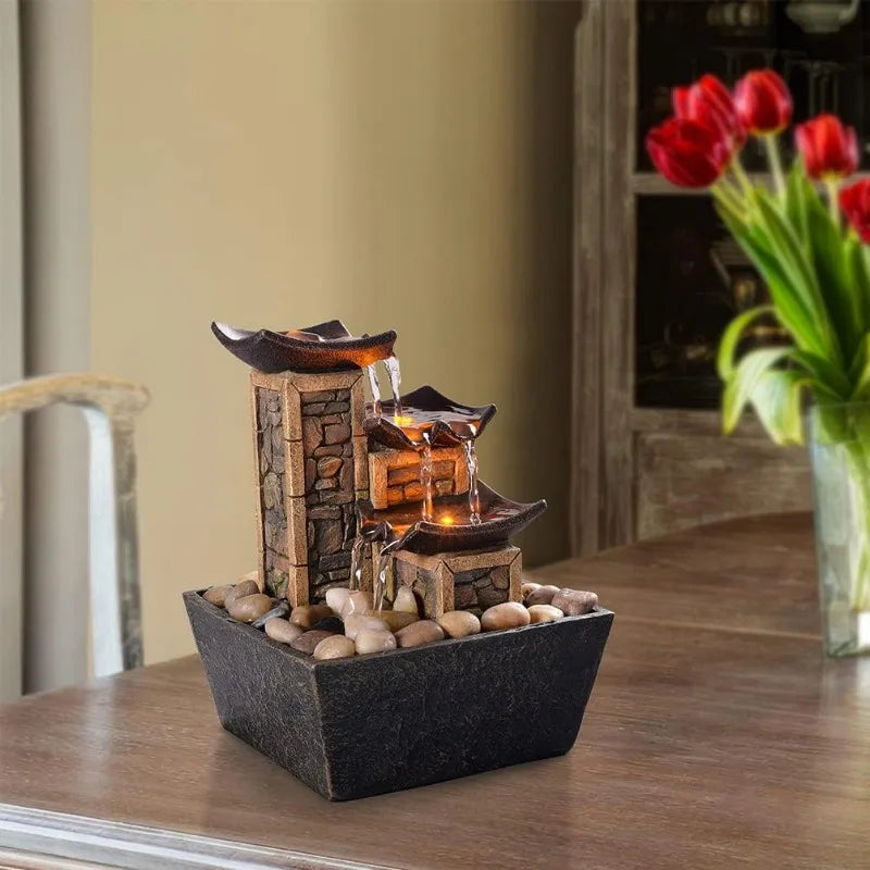 Indoor 3-Tier Relaxation Tabletop Fountain