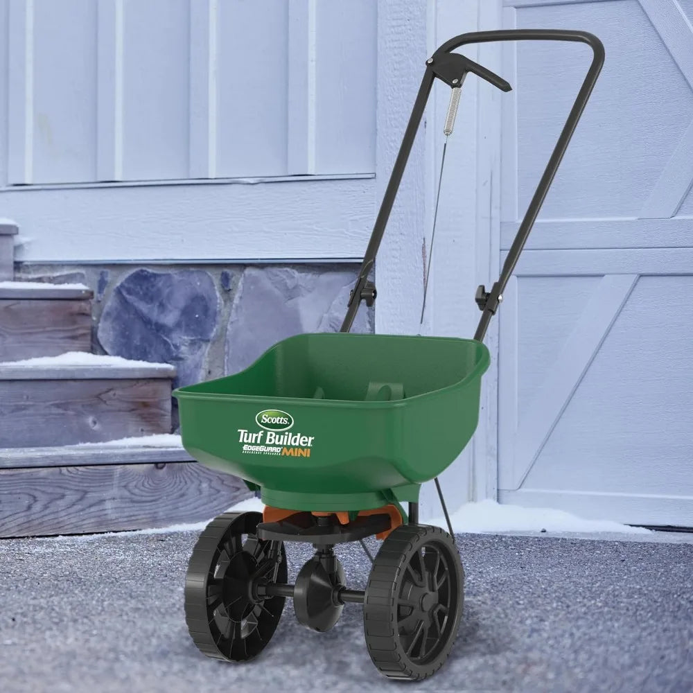 Scotts Turf Builder EdgeGuard Mini Broadcast Spreader for Seed,Fertilizer,Ice Melt,Salt