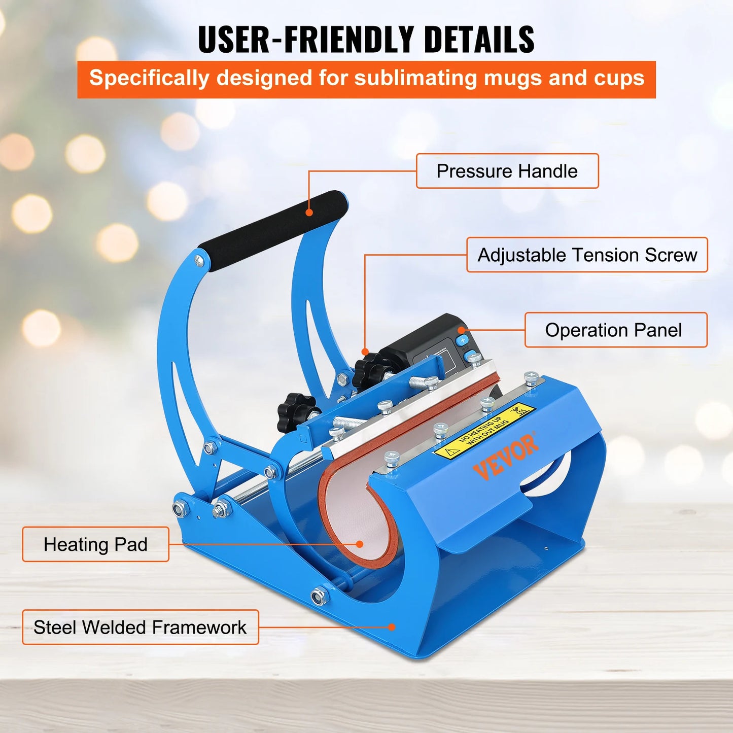 Mug Heat Press 11oz/11.5cm and 20oz/22cm Two Platens LCD Cup Press