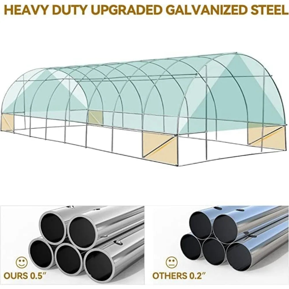 Large Heavy Duty Outdoor Greenhouse Walk in Tunnel