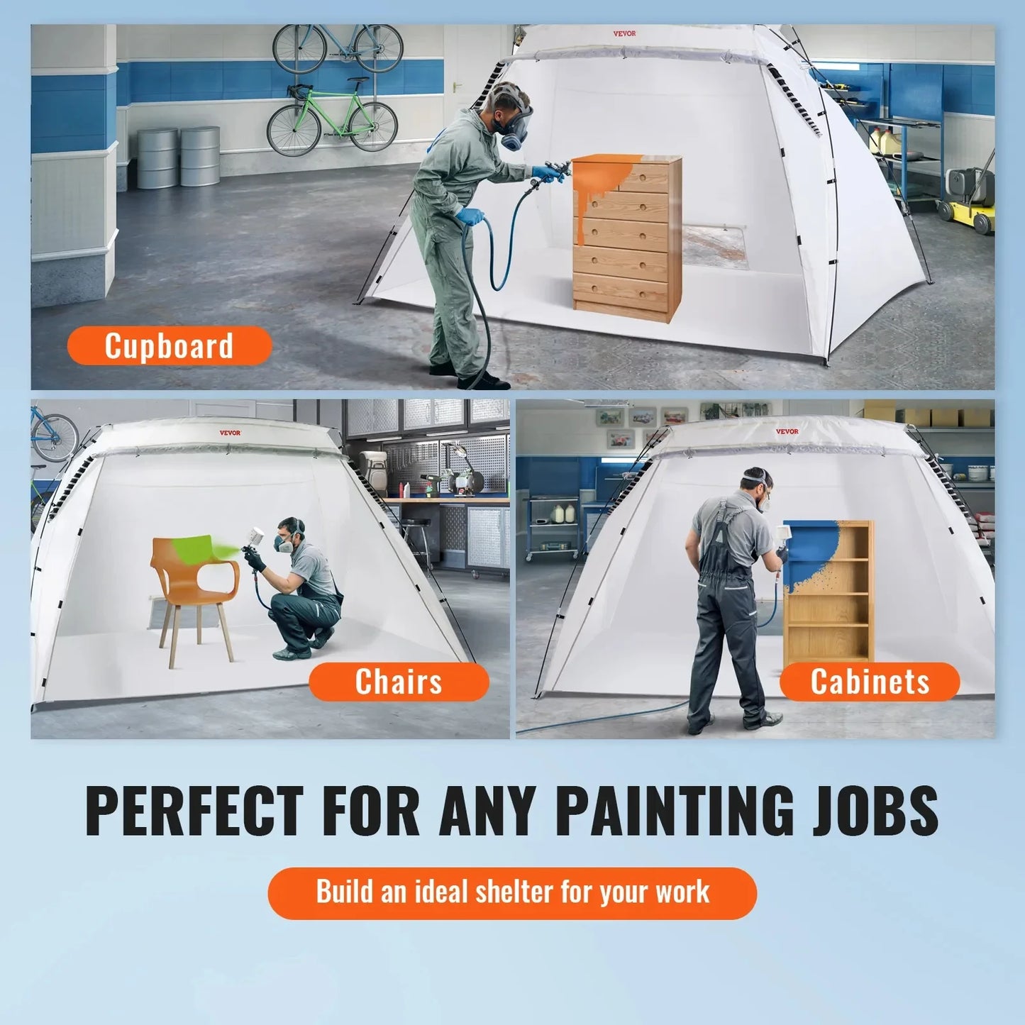 Portable Paint Booth Shelter  7.5x5.2x5.2/10x7x6ft